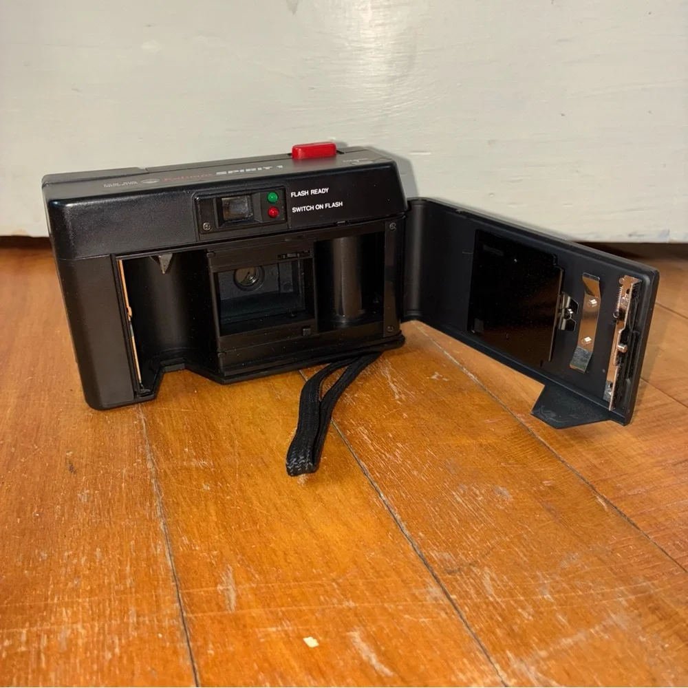 Vintage Kalimar Spirit 1 Panoramic Camera 35mm Black Flash Tested WORKS Handheld